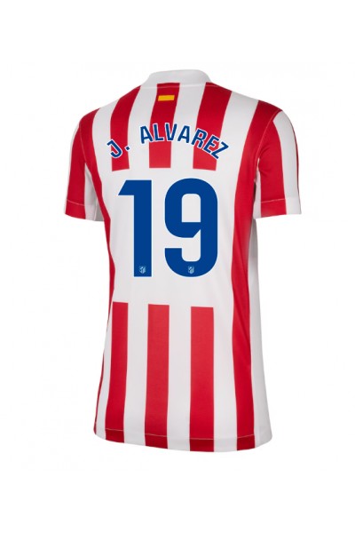 Atletico Madrid Julian Alvarez #19 Jalkapallovaatteet Naisten Kotipaita 2025-26 Lyhythihainen Atletico Madrid Julian Alvarez #19 Jalkapallovaatteet Naisten Kotipaita 2025-26 Lyhythihainen
